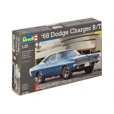 KIT PARA MONTAR REVELL DODGE CHARGER R/T 1968 1/25 139 PEÇAS REV 07188